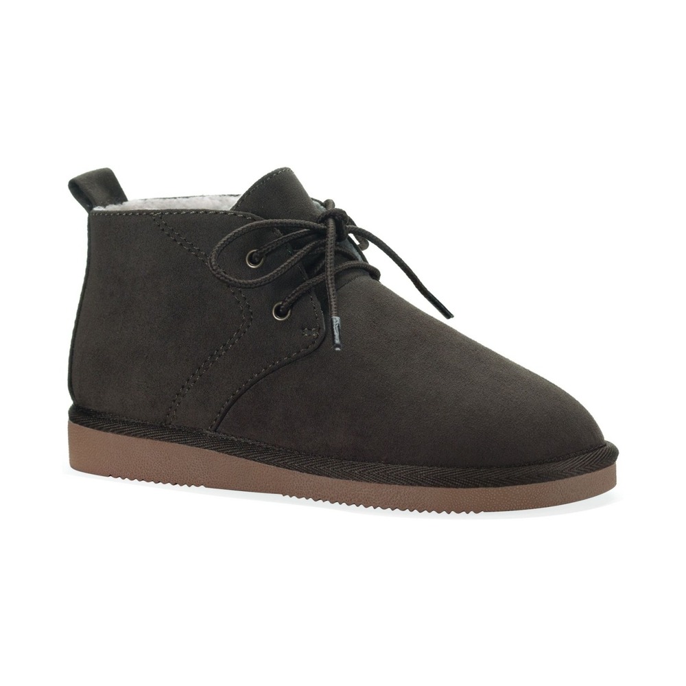 Sun + Stone Boys Size 3 M Olive Shoes with a Fur Lining